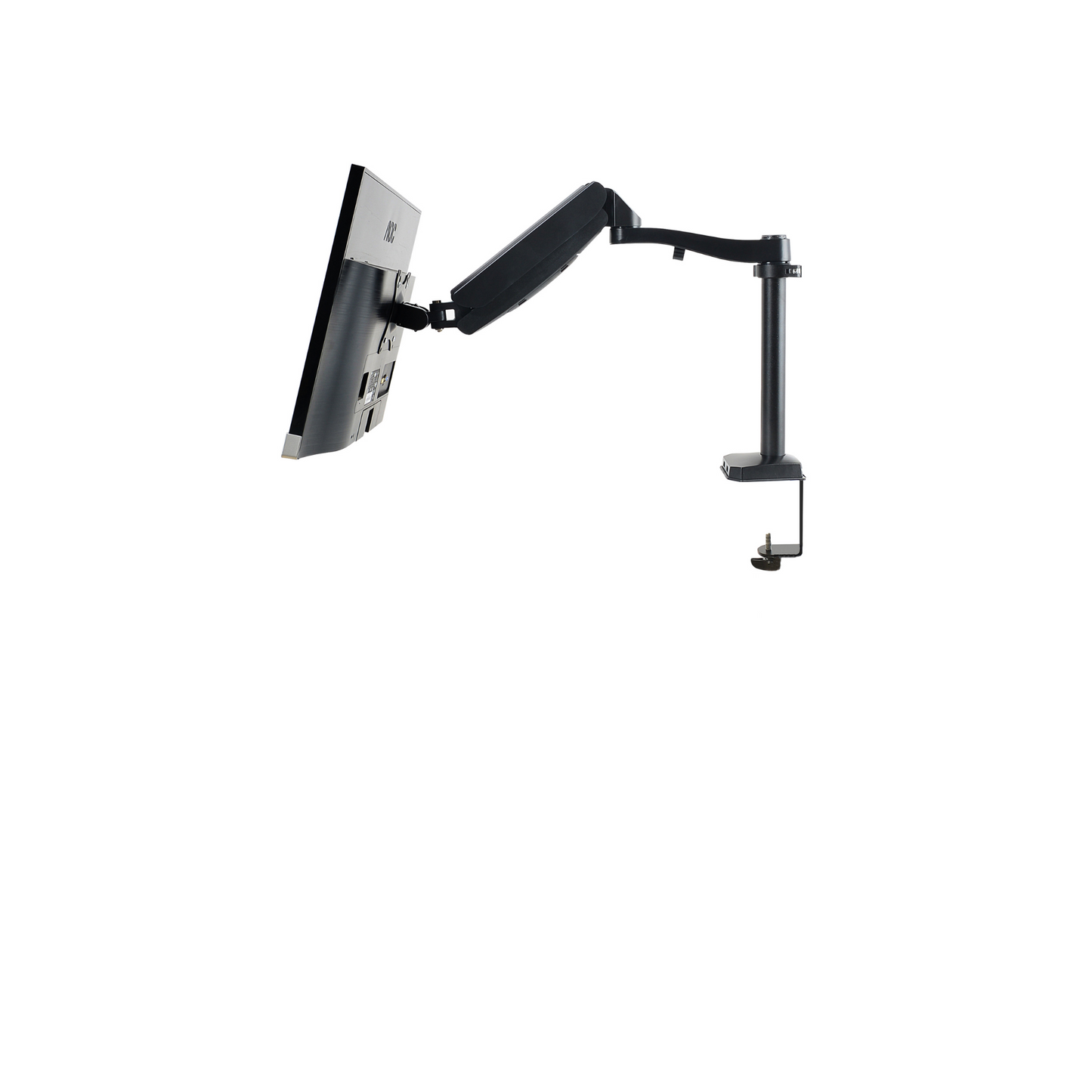 PALMAT® Professionele Monitor Arm – Metalen Beeldscherm Beugel – Monitorarm - 1 Scherm - Kantelbaar, Draaibaar en Wendbaar – Thuiswerken - 17 tot 27 Inch - Zwart