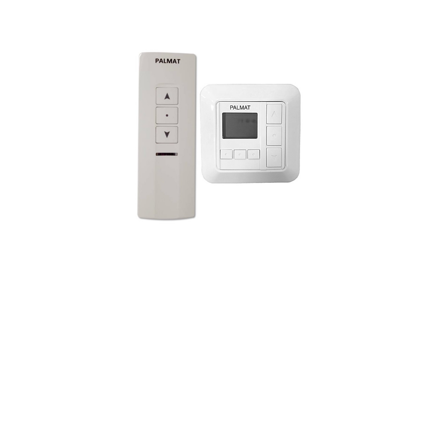 PALMAT Push Button Wall Timer with Receiver for Roller Shutter and 1 Channel Remote Control