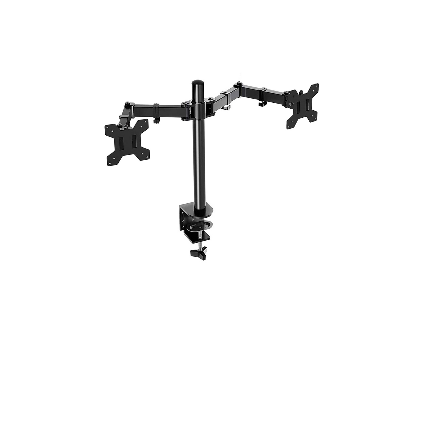 PALMAT Dubbele arm monitor met 360° draaibare bevestiging voor 13-27 inch schermen VESA 75/100mm met bureauklem