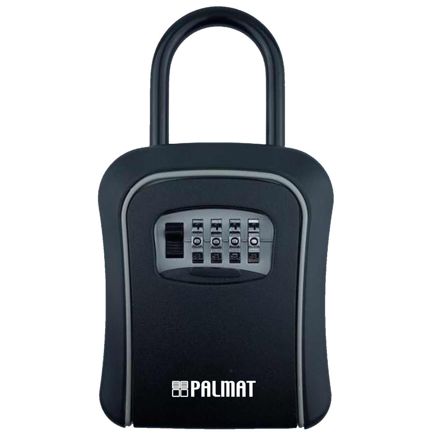 PALMAT Key Lock Box with Shackle, Door Handle Combination Key Lock for Storage Box with Hook for Home Garage, Gate, Airbnb Rental, Spare Key