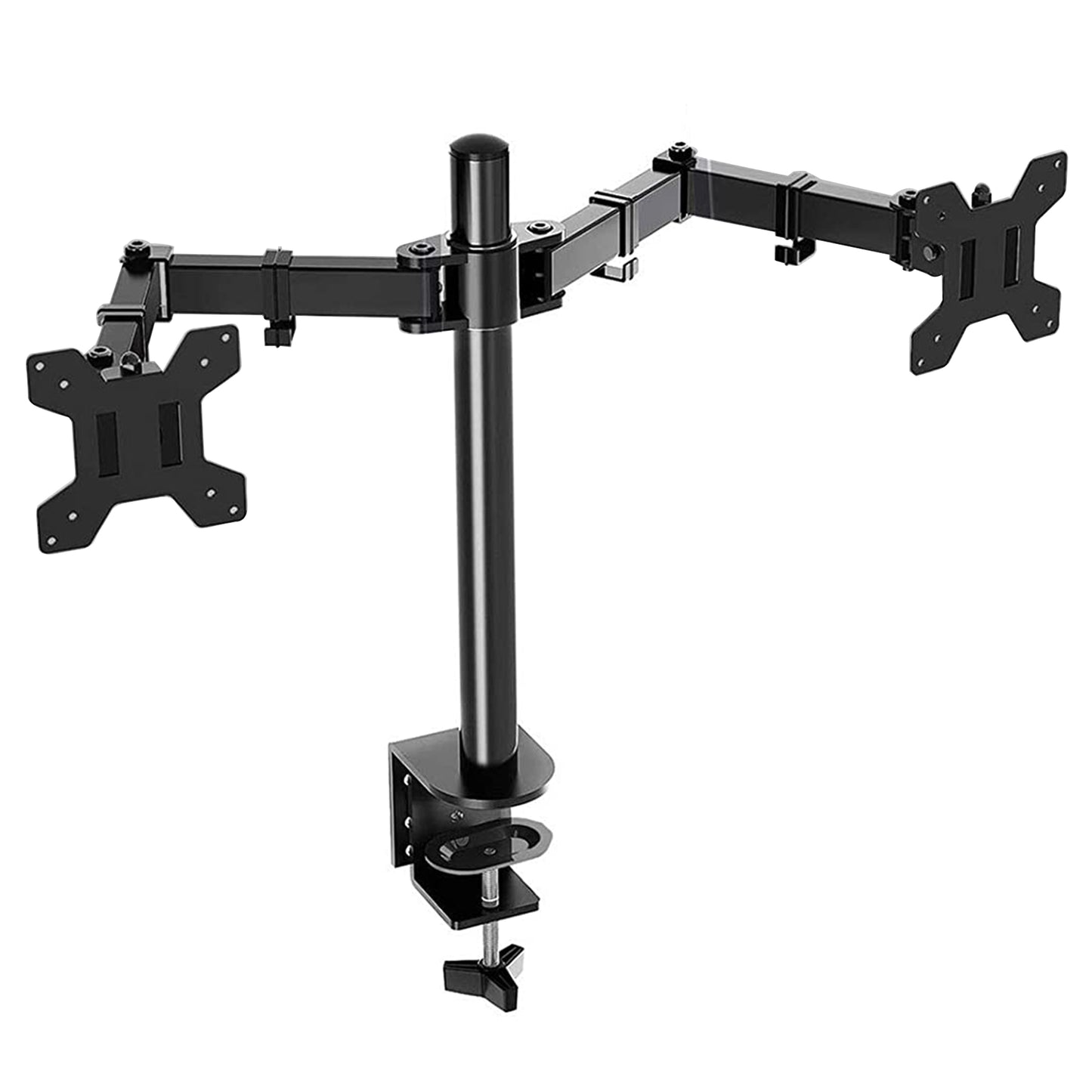 PALMAT Dubbele arm monitor met 360° draaibare bevestiging voor 13-27 inch schermen VESA 75/100mm met bureauklem