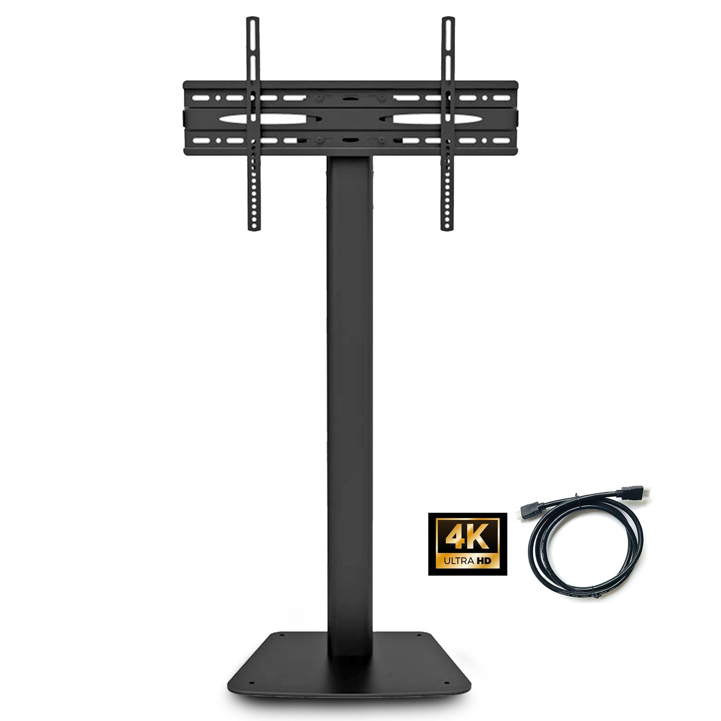 PALMAT Universal Floor TV Stand with Mount and Wire Management | Adjustable Television Stand for 32” to 65” Telly, Max 50KG