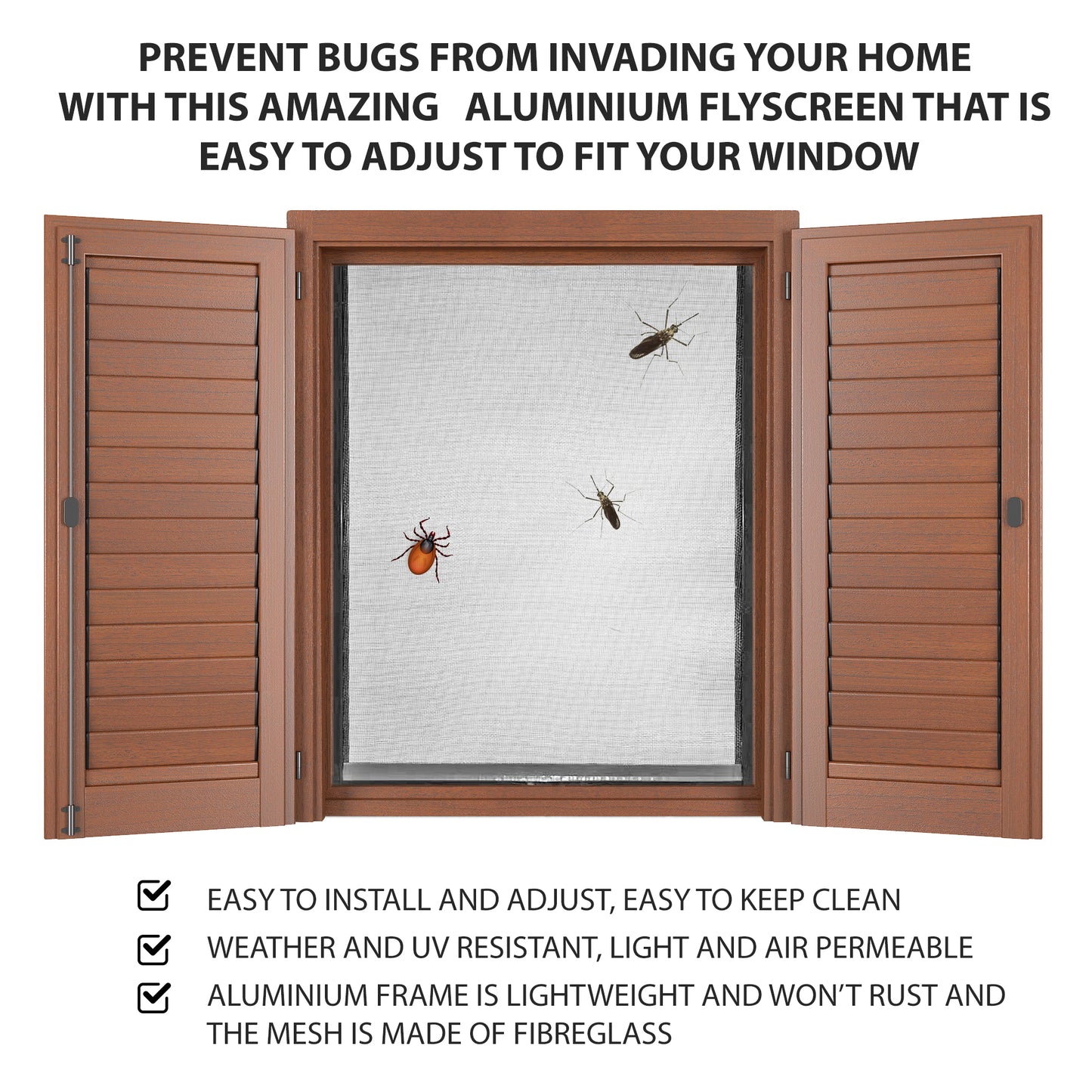 PALMAT Rolling Mosquito Insect Net for Windows - Adjustable