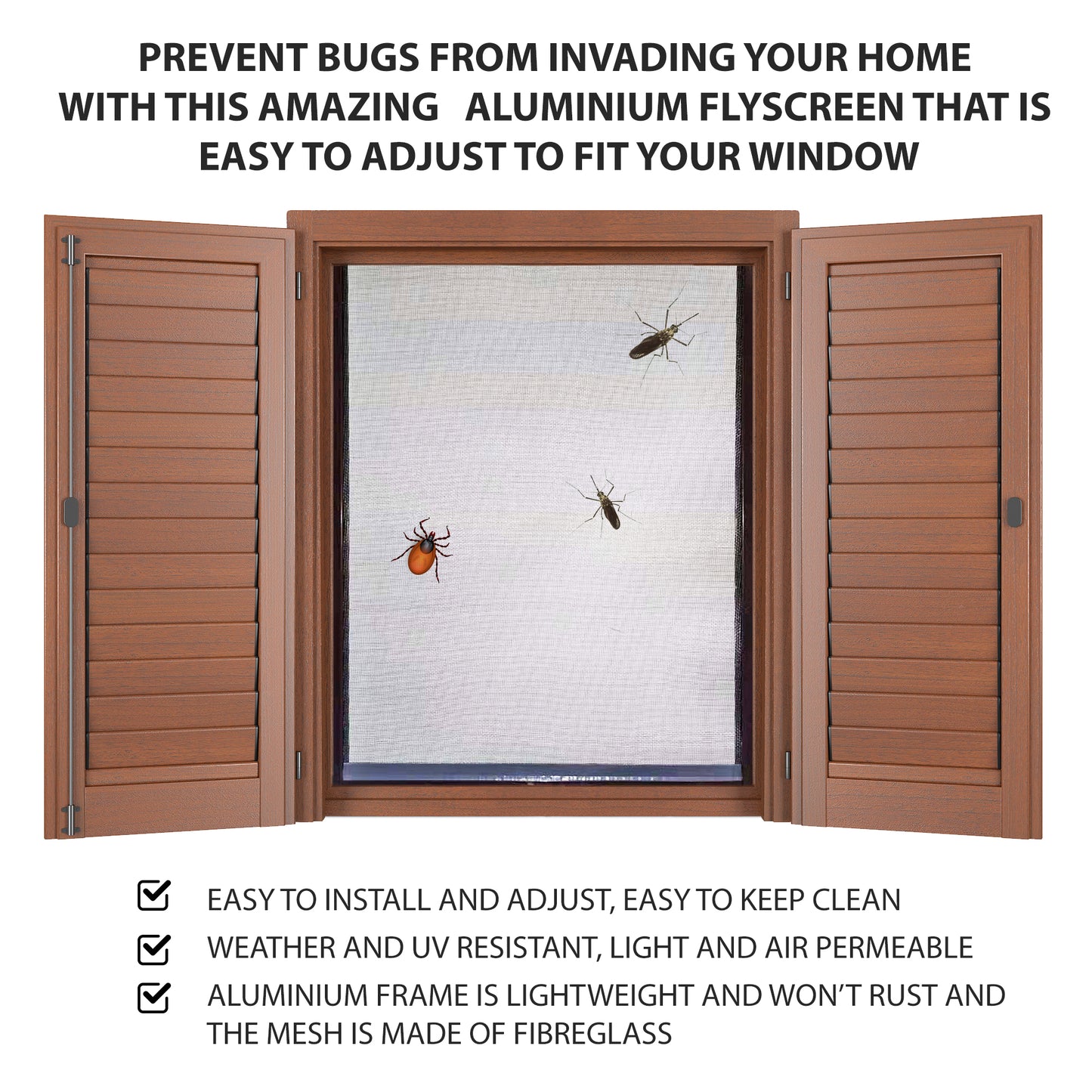 PALMAT Rolling Mosquito Insect Net for Windows - Adjustable