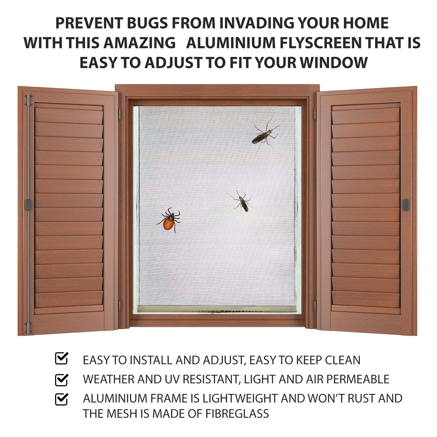 PALMAT Rolling Mosquito Insect Net for Windows - Adjustable