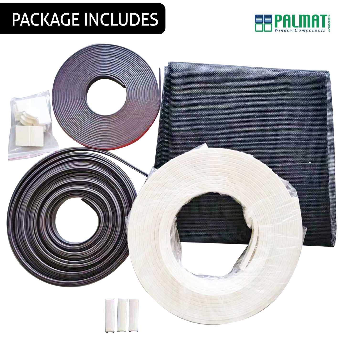 PALMAT Magnetic Insect Screen Adjustable DIY Easy Install Fits Many Size Window with Coloured Frame and Black Net Keeps Flies Mosquitos Out