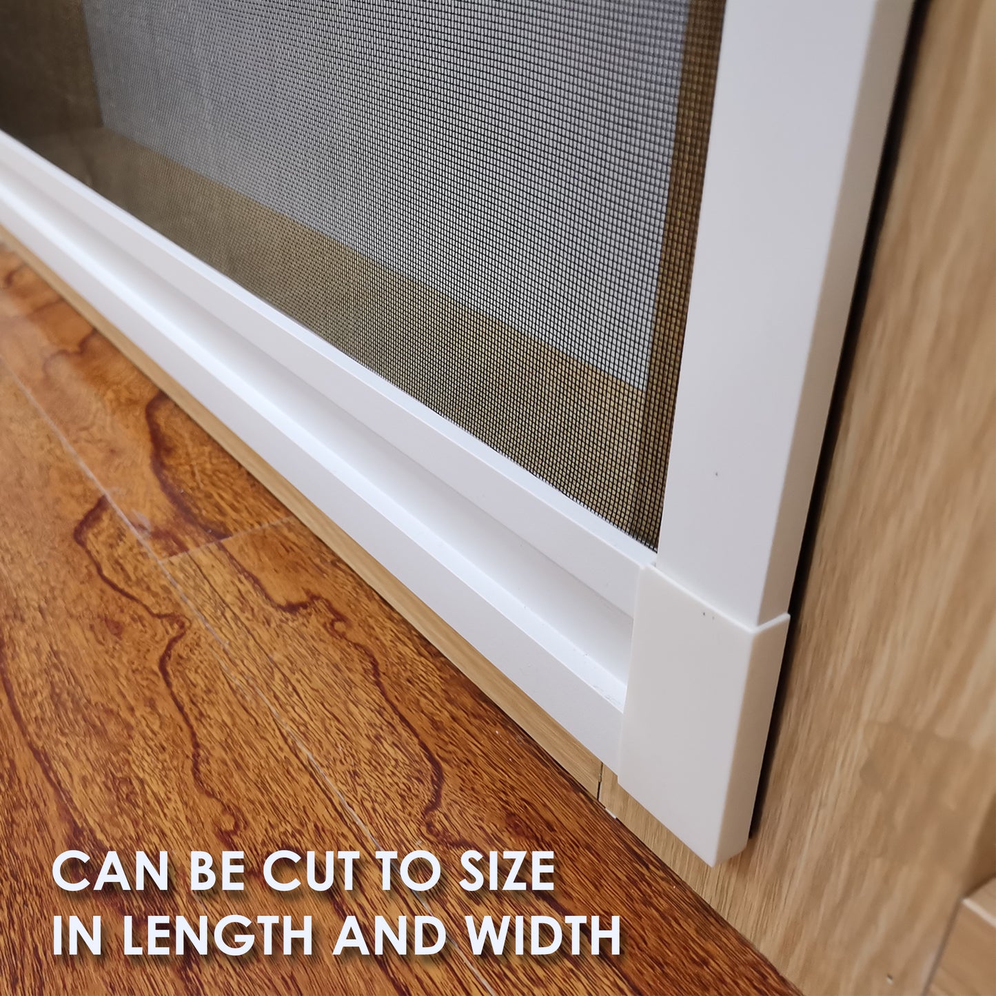 PALMAT Hinged Door Fly Screen Grille cut to size in White, Brown & Black