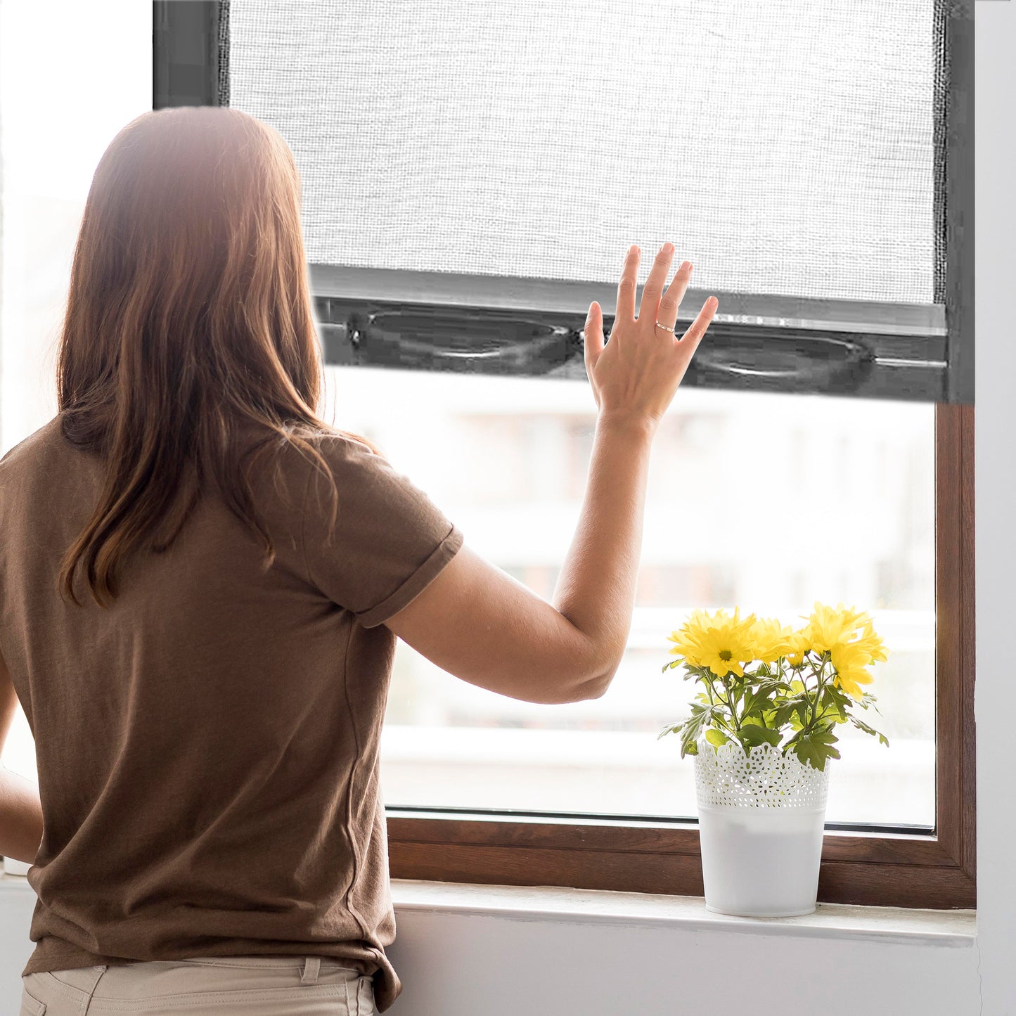 PALMAT Rolling Mosquito Insect Net for Windows - Adjustable