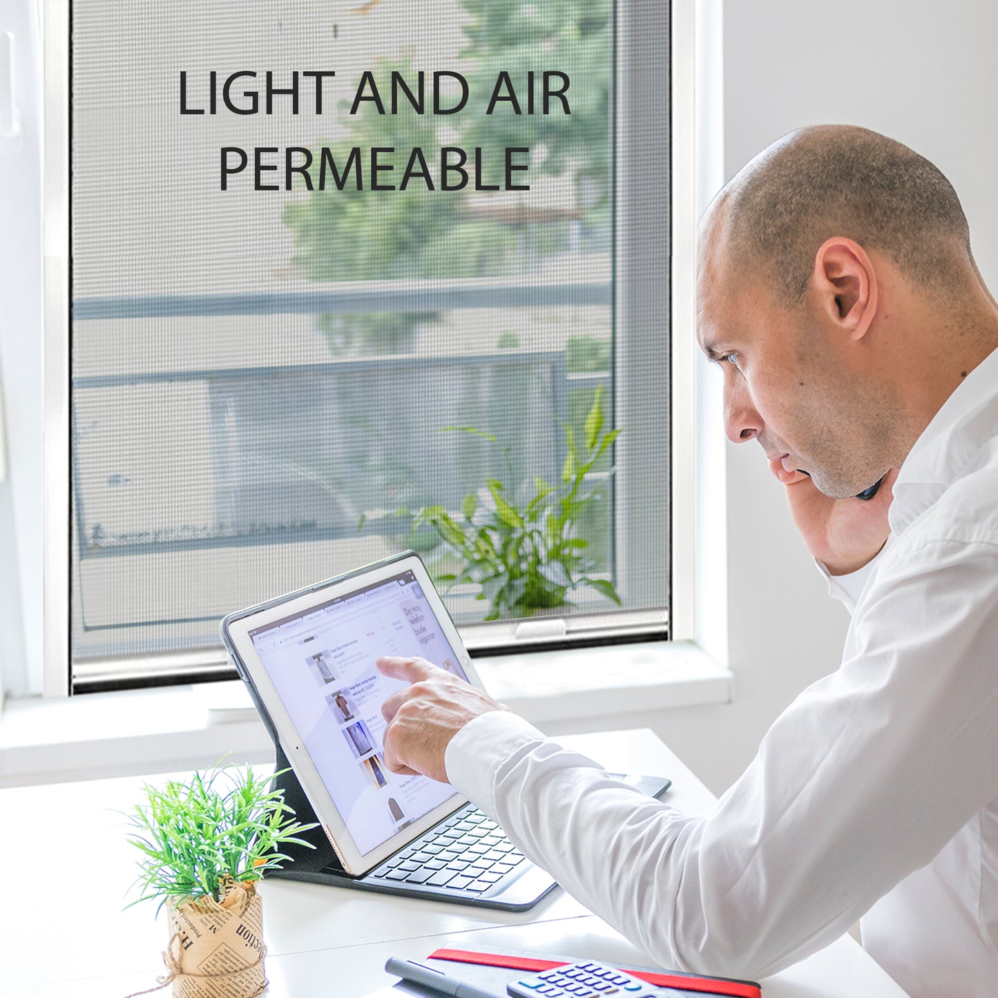 PALMAT Rolling Mosquito Insect Net for Windows - Adjustable