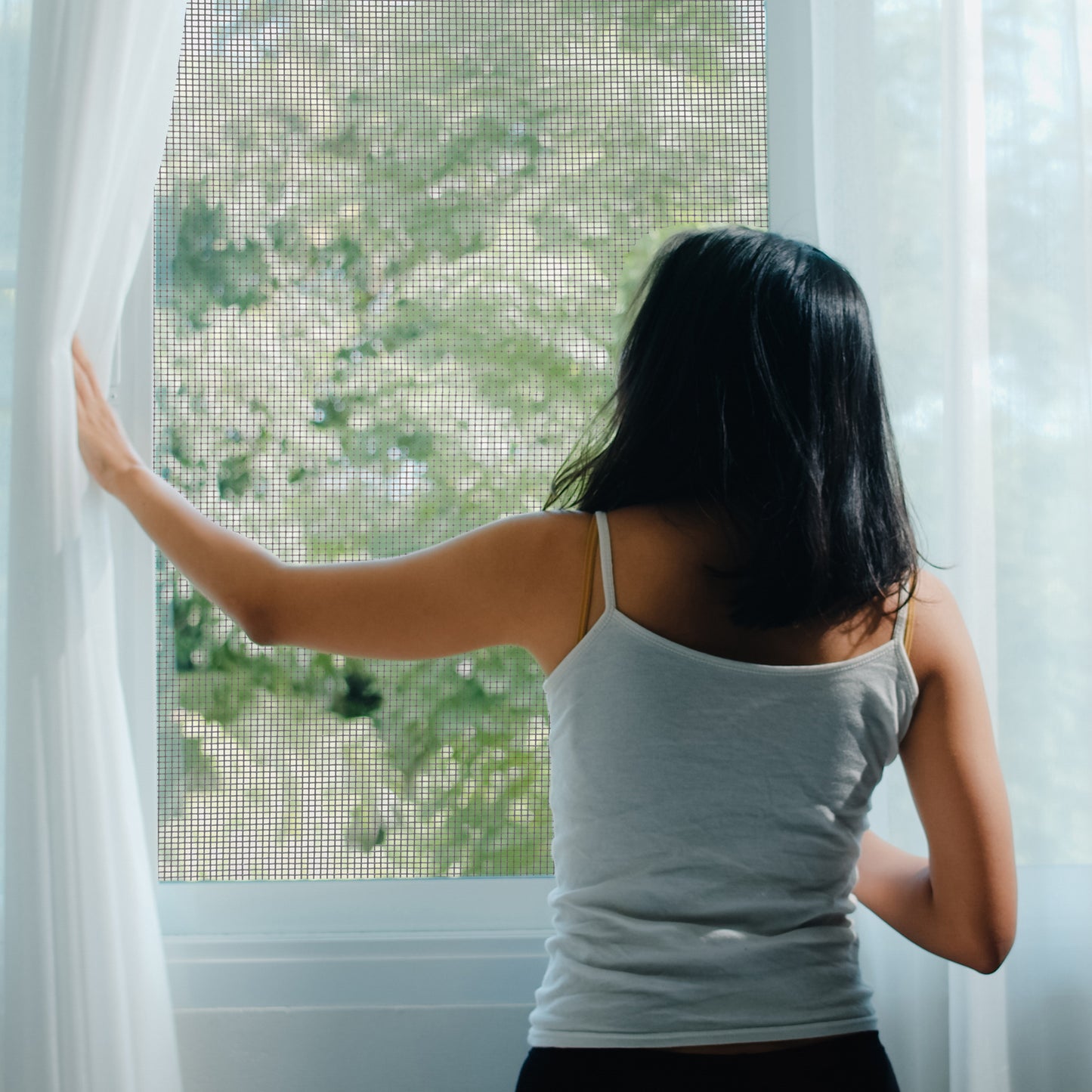 PALMAT Grey Fiberglass Insect Screen, Keep Out Bugs, Flies, Mosquitoes - for Windows and Doors, Internal and External Installation