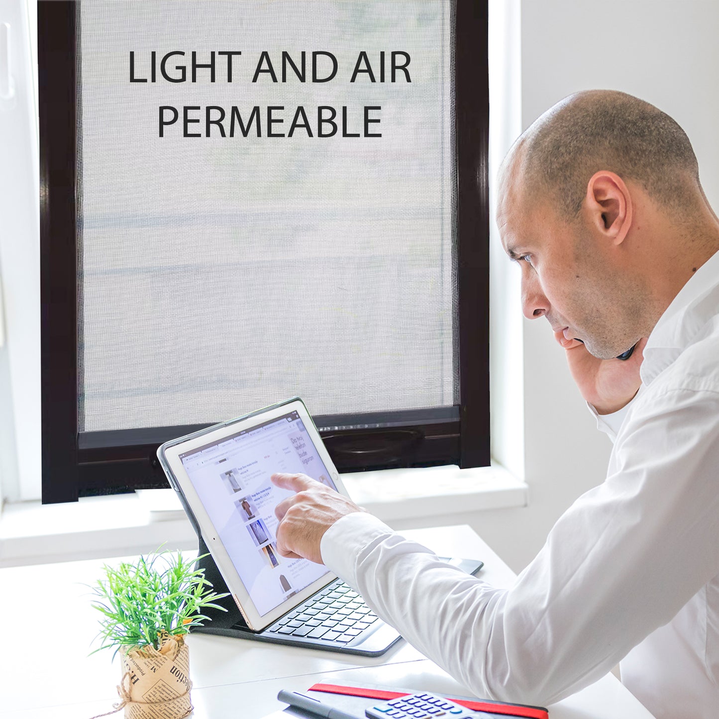 PALMAT Rolling Mosquito Insect Net for Windows - Adjustable
