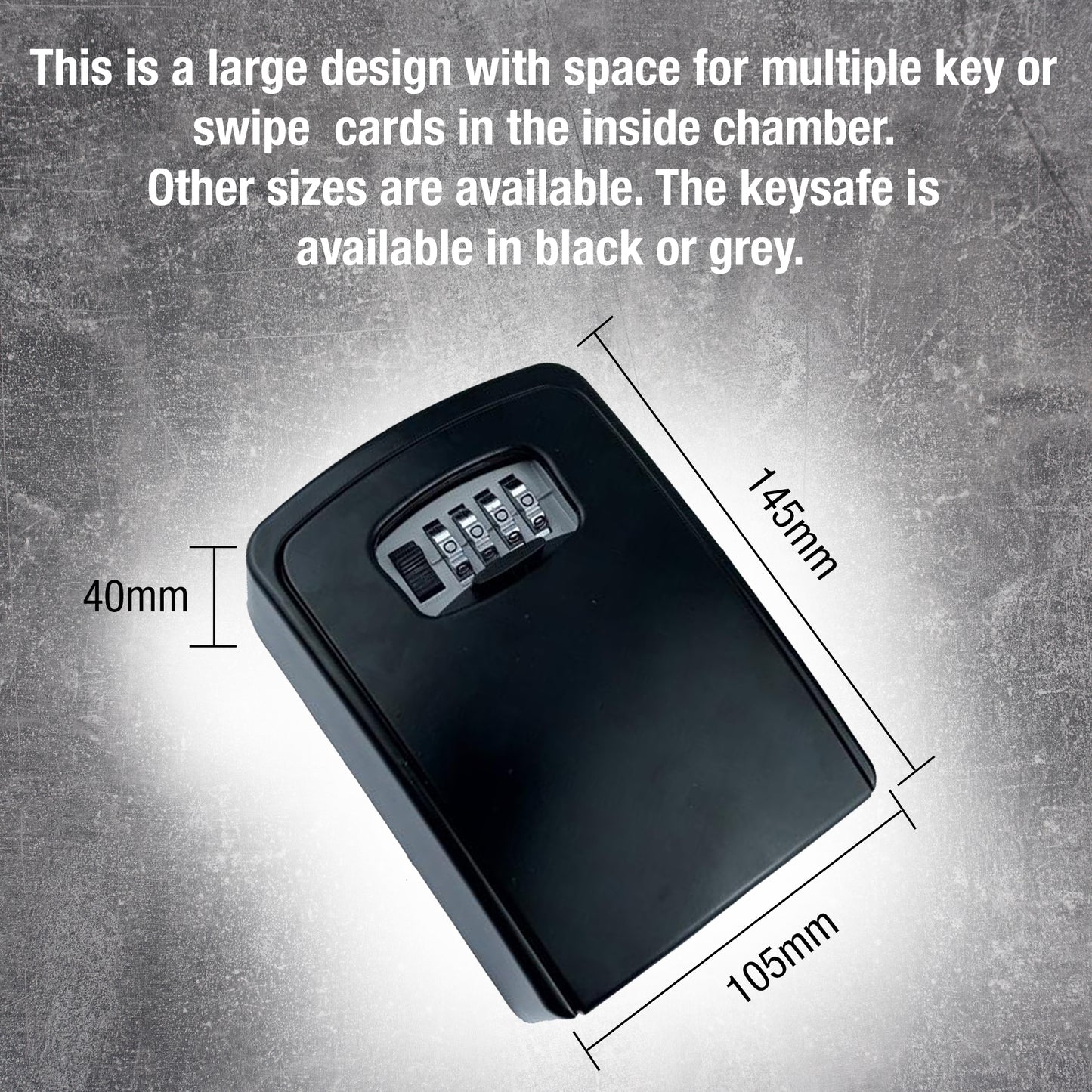 PALMAT Secure Combination Key Safe étanche extérieur mural pour la sécurité avec grand stockage interne pour les clés de la maison ou du bureau et serrure solide à 4 chiffres