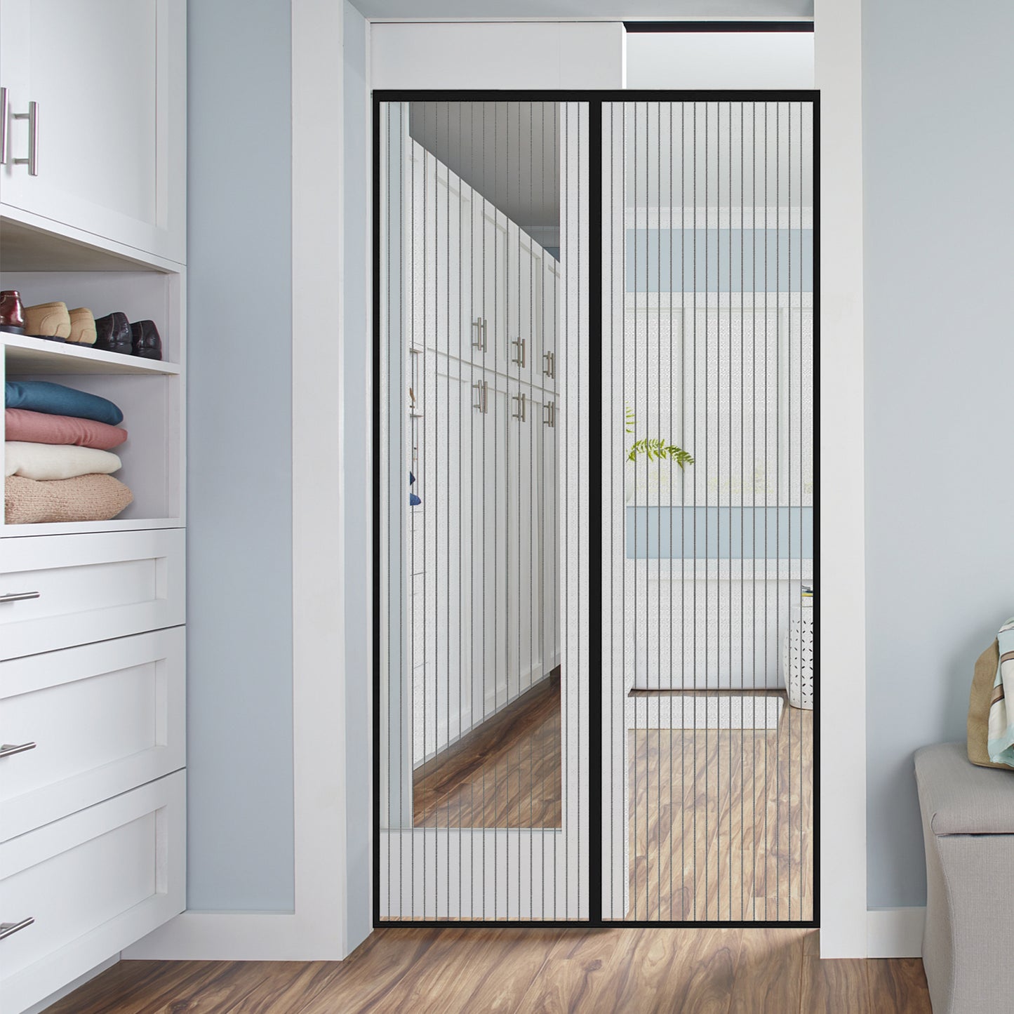PALMAT Magnetic Screen Door, Keep Out Insects, Mosquitoes, Bugs - For Balcony, Sliding Doors, Indoors & Outdoors - 90X210 cm