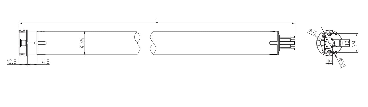 PALMAT Tubular Roller Shutter Motor With Electronic Limit