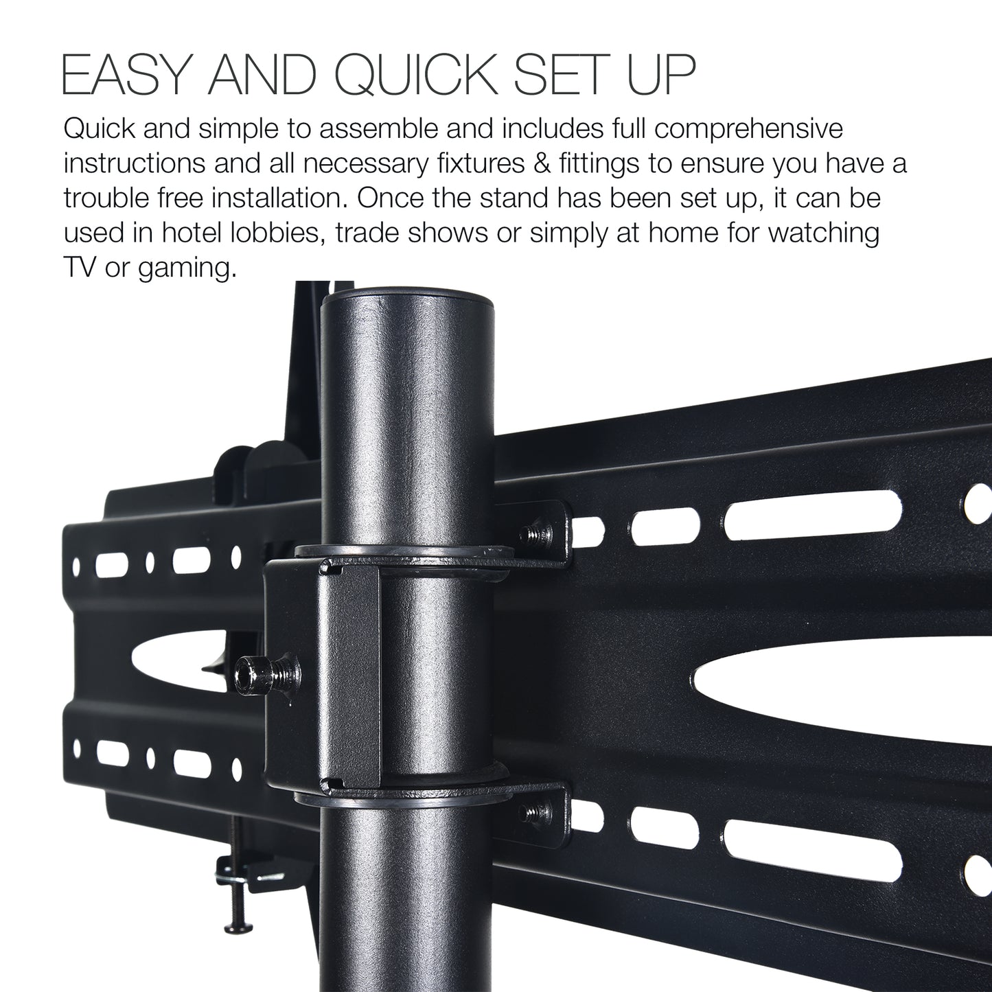 PALMAT Mobiele TV-kar Vloerstandaard met Lade Home Display Trolleybeugel Televisiebeugel voor 32-65 inch VERSA 600x400mm