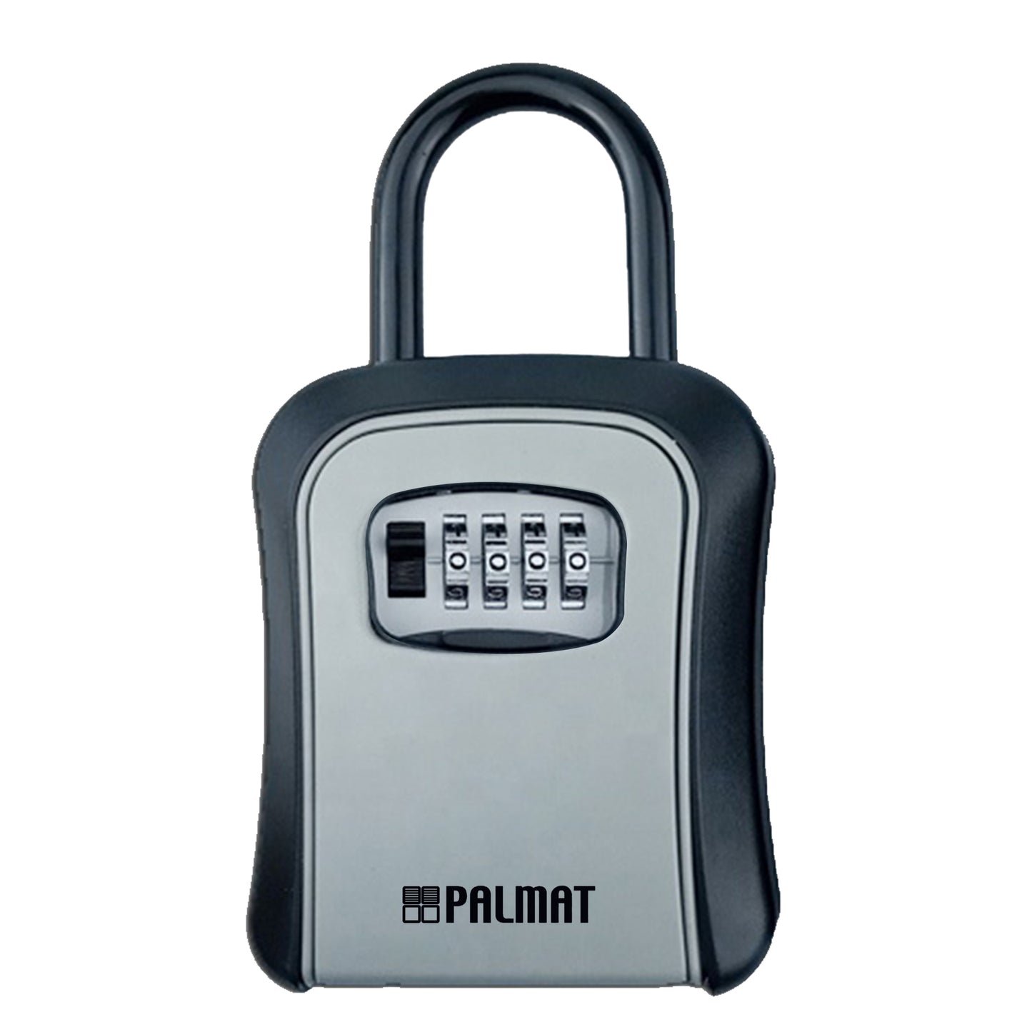 PALMAT Key Lock Box with Shackle, Door Handle Combination Key Lock for Storage Box with Hook for Home Garage, Gate, Airbnb Rental, Spare Key
