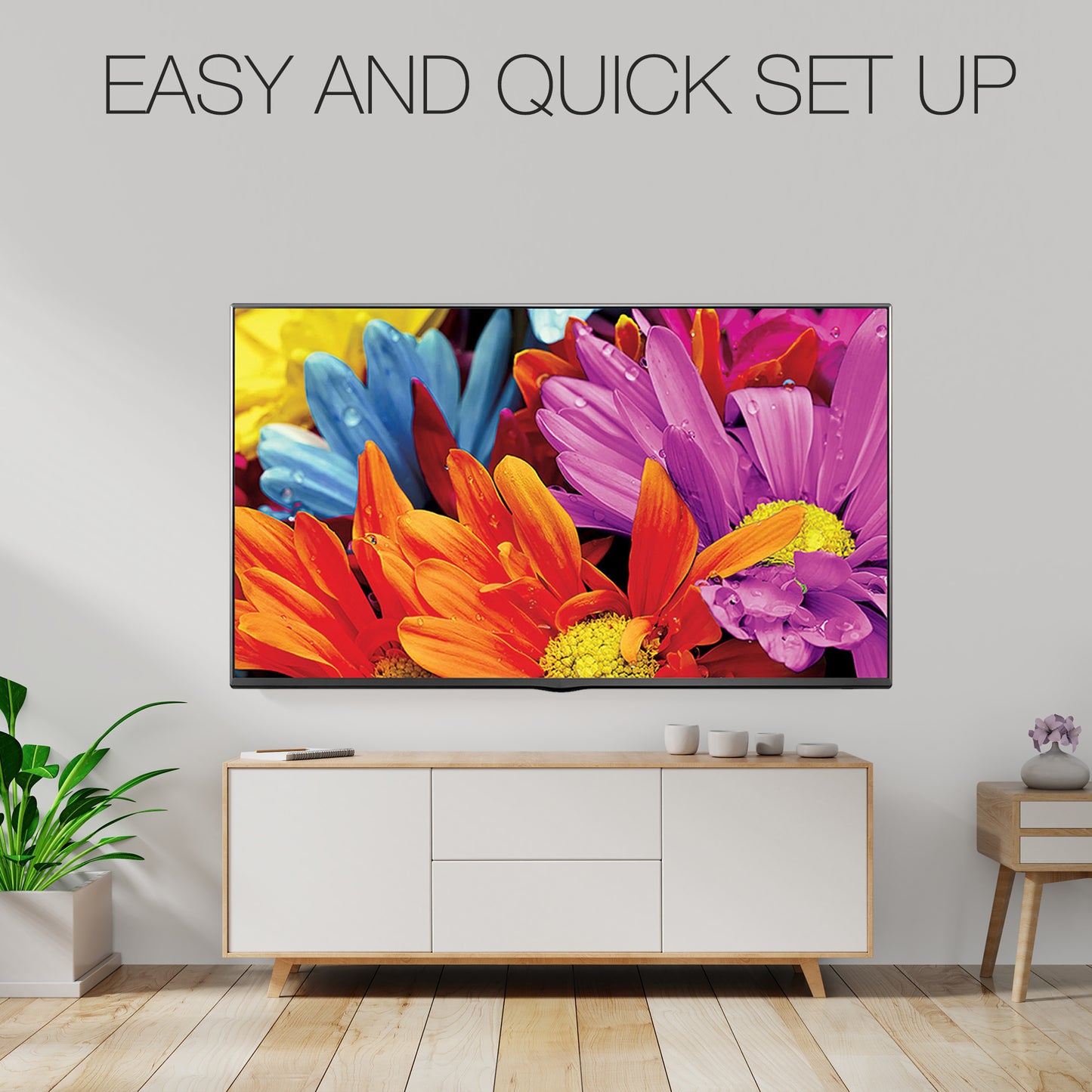 PALMAT® Serie PT4200111 - Premium – Kantel en Draaibaar – Televisiebeugel - Muurbeugel - Dubbele Arm - Lange Reikwijdte - 40-70 Inch - VERSA 600x400mm