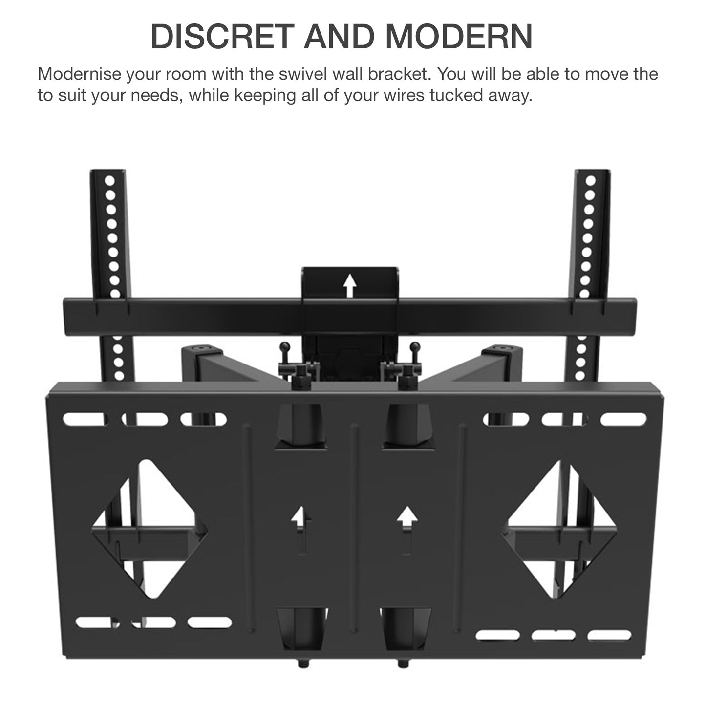 PALMAT TV-muurbeugelsteun Draaibaar en kantelbaar Super Dual Arms 32-70 inch VERSA 600 x 400 mm