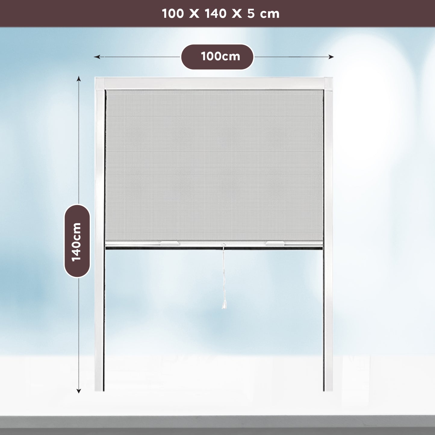 PALMAT Rolling Mosquito Insect Net for Windows - Adjustable