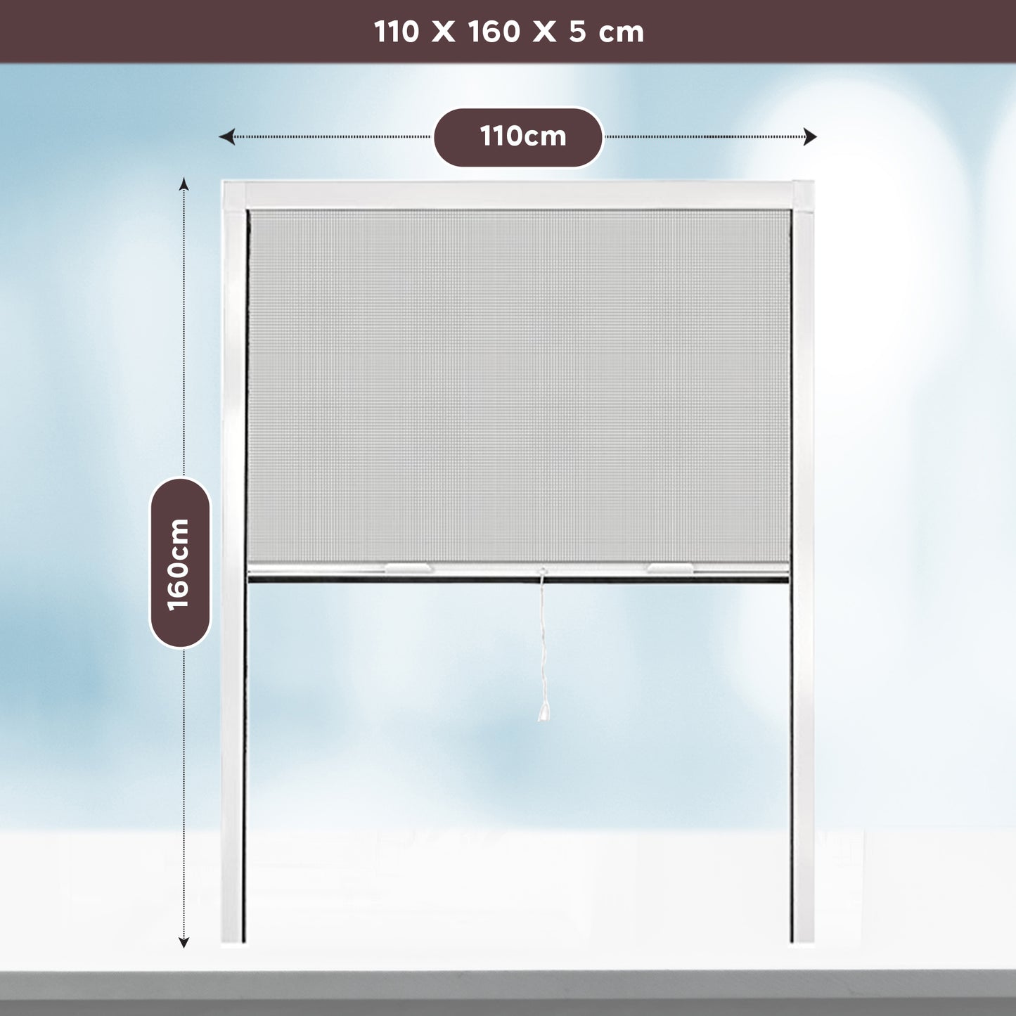 PALMAT Rolling Mosquito Insect Net for Windows - Adjustable