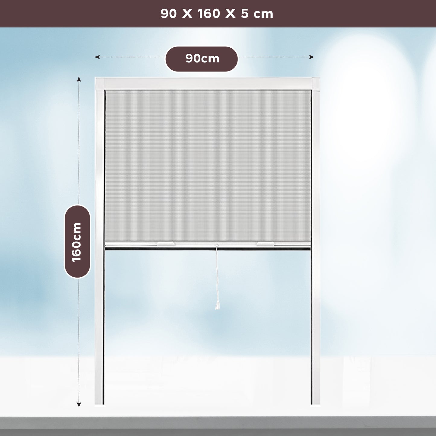 PALMAT Rolling Mosquito Insect Net for Windows - Adjustable