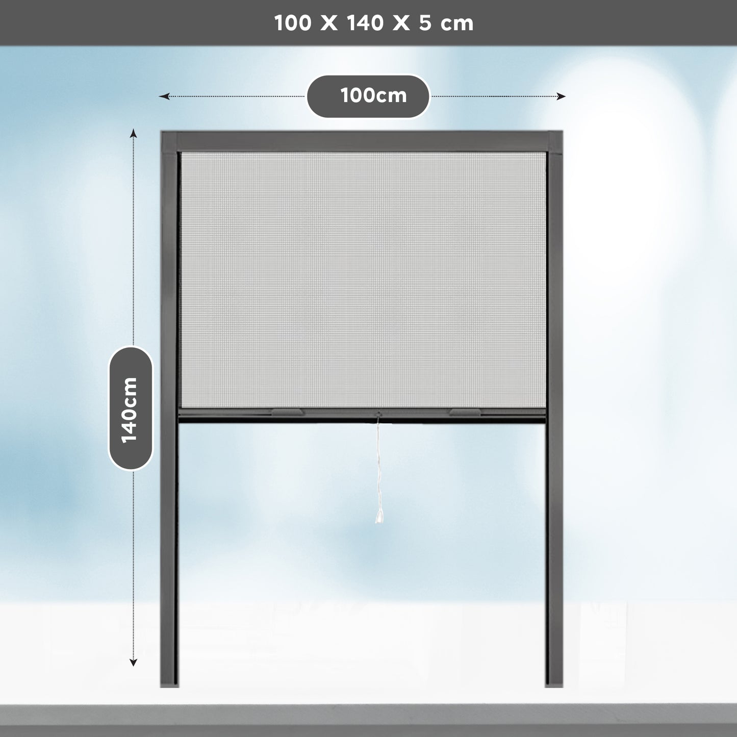 PALMAT Rolling Mosquito Insect Net for Windows - Adjustable