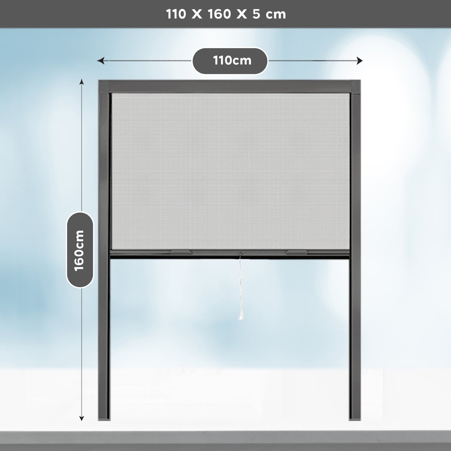 PALMAT Rolling Mosquito Insect Net for Windows - Adjustable