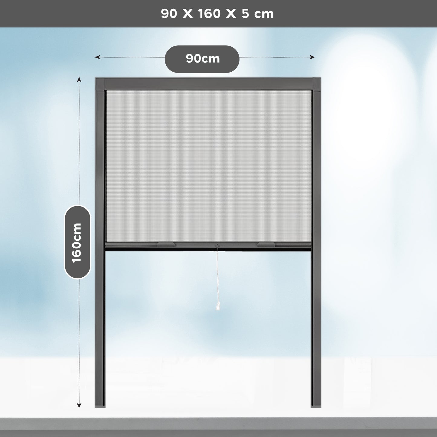 PALMAT Rolling Mosquito Insect Net for Windows - Adjustable