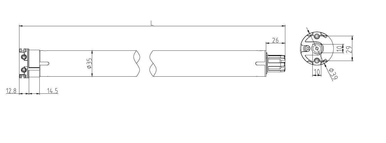 PALMAT Tubular Roller Shutter Motor With Mechanical Limit