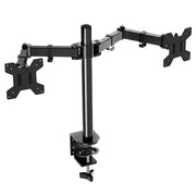 PALMAT Dual Arm Monitor with 360° Rotatable Mount for 13-27 inch Screens VESA 75/100mm with Desk Clamp