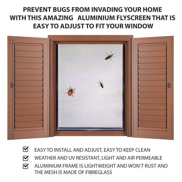 Filet anti-moustique roulant PALMAT pour fenêtres - Réglable