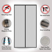 PALMAT Magnetschutztür, Insekten, Mücken, Insekten fernhalten - Für Balkone, Schiebetüren, drinnen und draußen