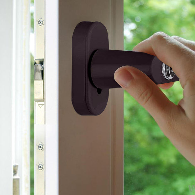 PALMAT Quality Aluminium Handle for Window with Keys | Casement & Sliding Windows/Doors | Inward or Outward Opening