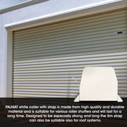 PALMAT Roller Shutter Strap Coiler Hand Pull Roll Cord Screw on Winder White Box Case Suitable for 14mm, 5 Metres Tape