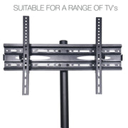 PALMAT Mobile TV Cart Bodenständer mit Tablett Home Display Trolley Halterung TV-Halterung für 32-65 Zoll VERSA 600x400mm