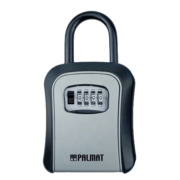 PALMAT Schlüsselschloss Box mit Schäkel, Türgriff Kombination-Schlüsselschloss für Aufbewahrungsbox mit Haken für Garage, Tor, Airbnb-Verleih, Ersatzschlüssel