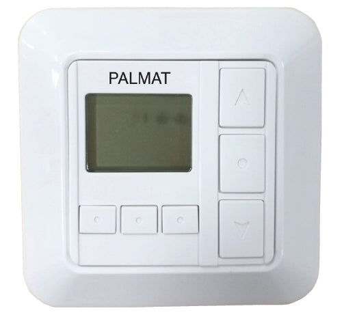 PALMAT Push Button Wall Timer with Receiver for Roller Shutter and 1 Channel Remote Control