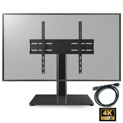 PALMAT Essential Table Top TV Stand for TV Screens with Tempered Glass Base Thickness 10mm Bracket 23 - 50 Inch