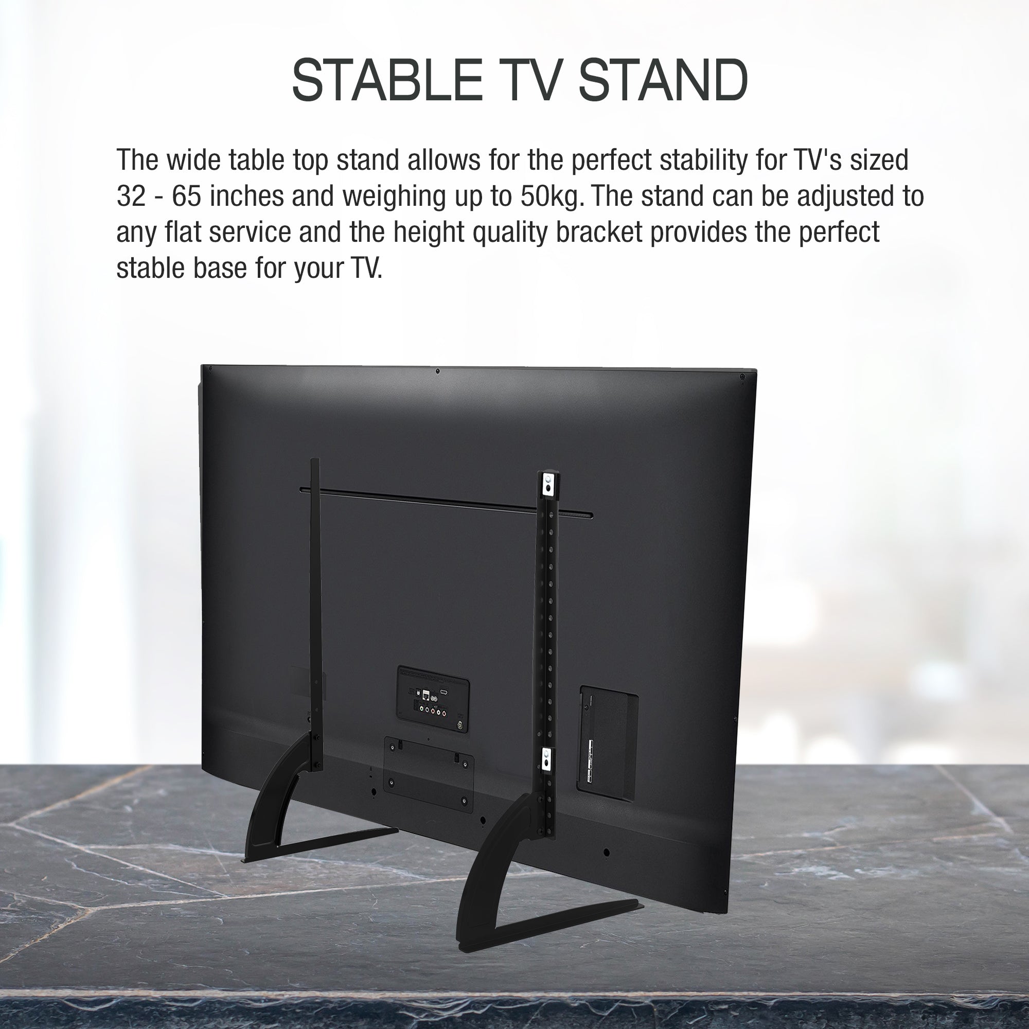 Universal tabletop tv stand for 65 store inch tv